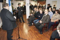 Yhdistyksen sihteeri, Teemu Vappula juontaa tilaisuutta
Kuvat: Pertti kangasniemi
