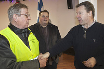 Touko Verho ja kansanedustaja Ilkka Kanerva. Kuvaaja Pertti Kangasniemi 